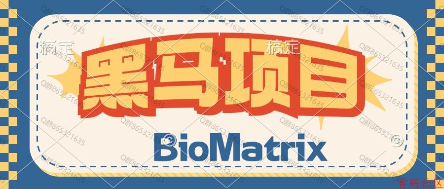 黑马项目 BioMatrix 超早期