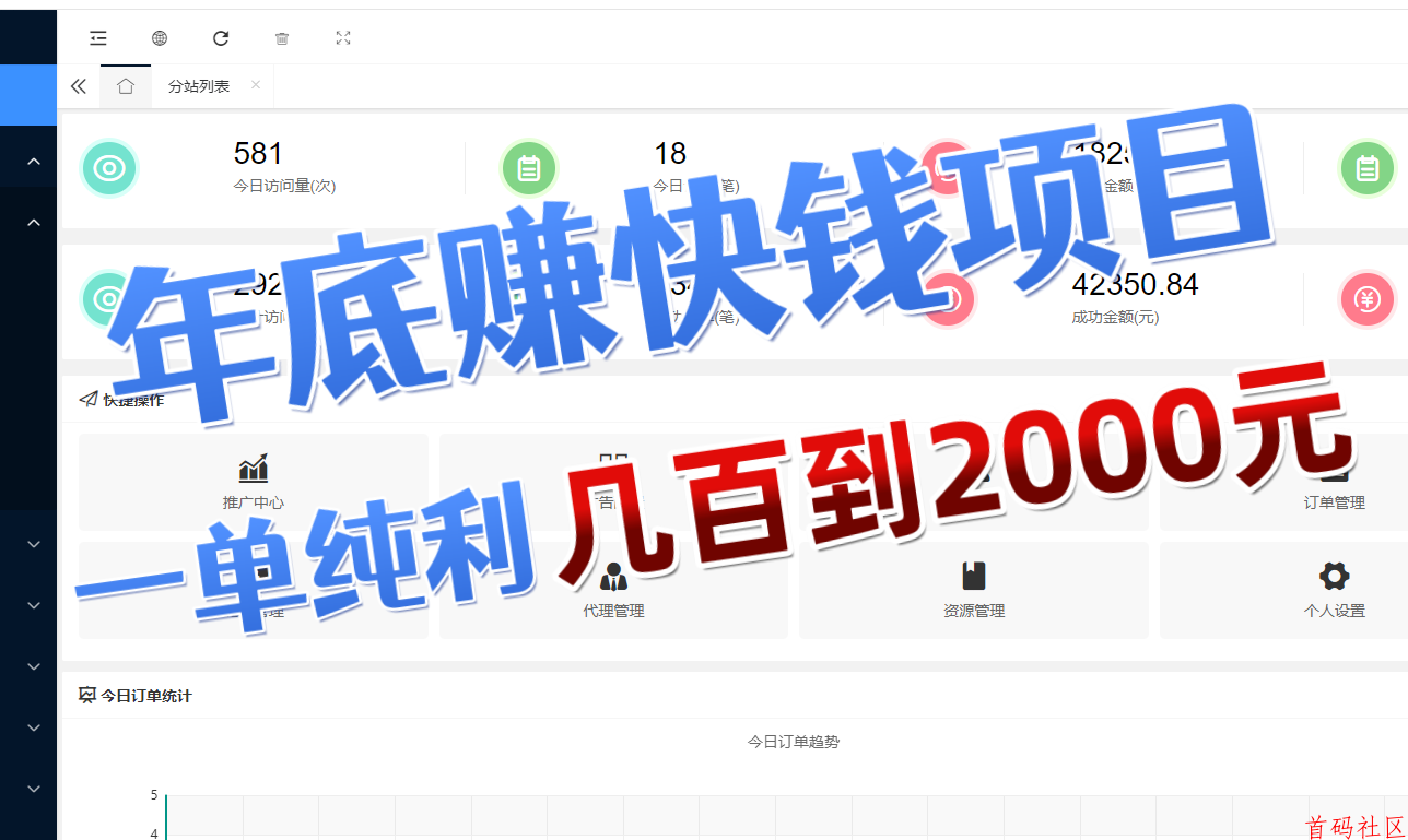 让你体验一把年底赚快钱的感觉！一单纯利几百到2000元！